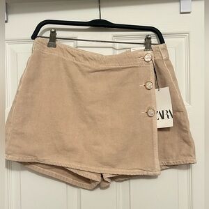 Zara - BUTTONED WRAP FRONT DENIM SKORT